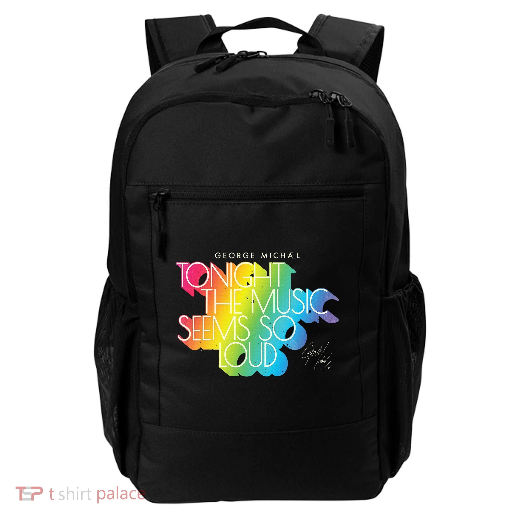 George Michael Tonight The Music Retro Rainbow Backpack