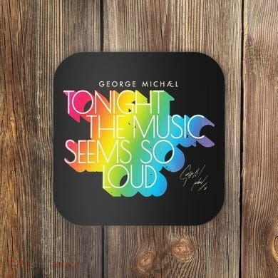 George Michael Tonight The Music Retro Rainbow Coaster