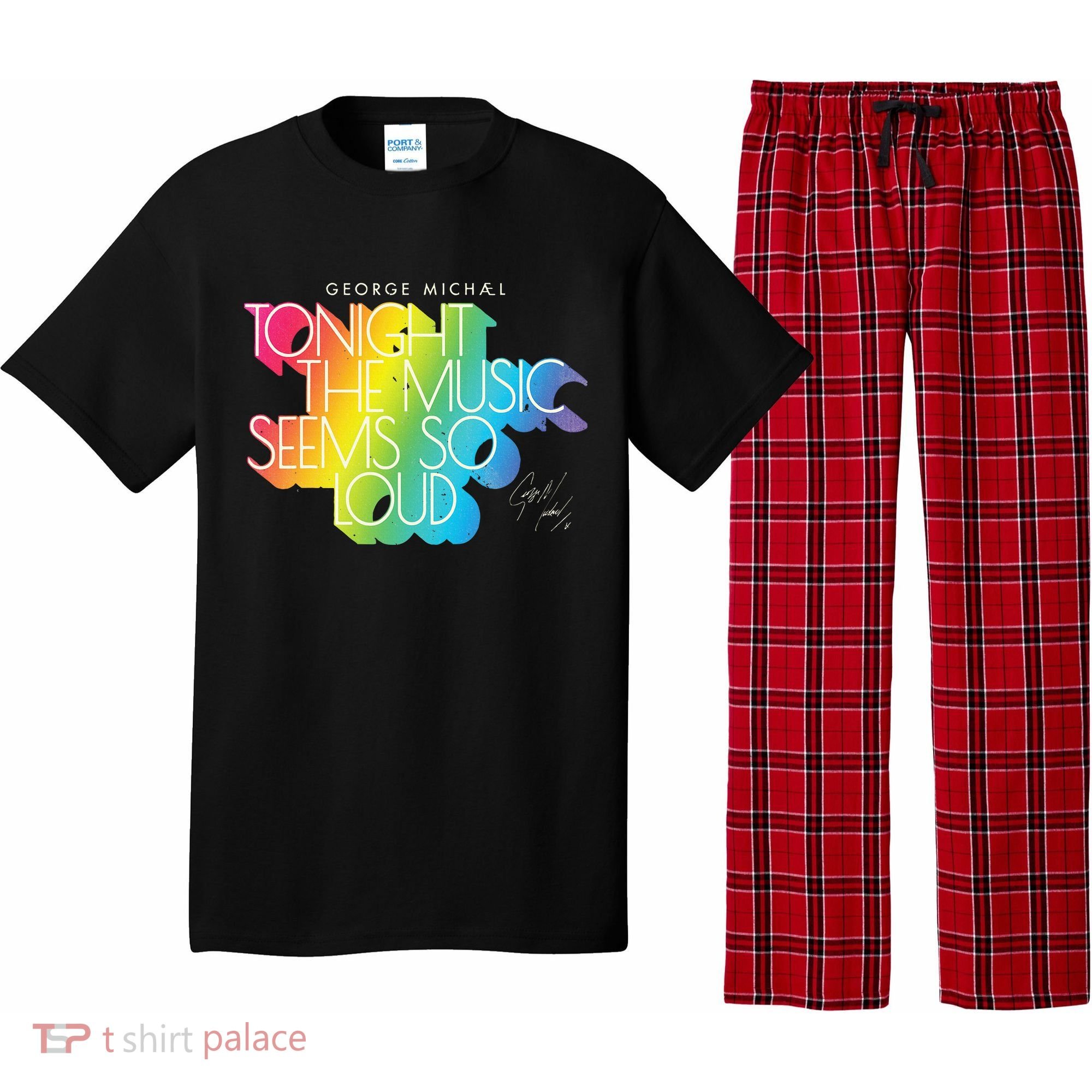 George Michael Tonight The Music Retro Rainbow Pajama Set
