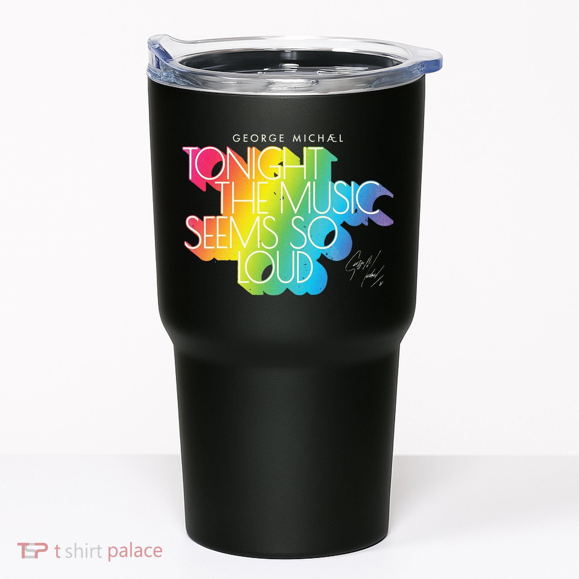 George Michael Tonight The Music Retro Rainbow Tumbler