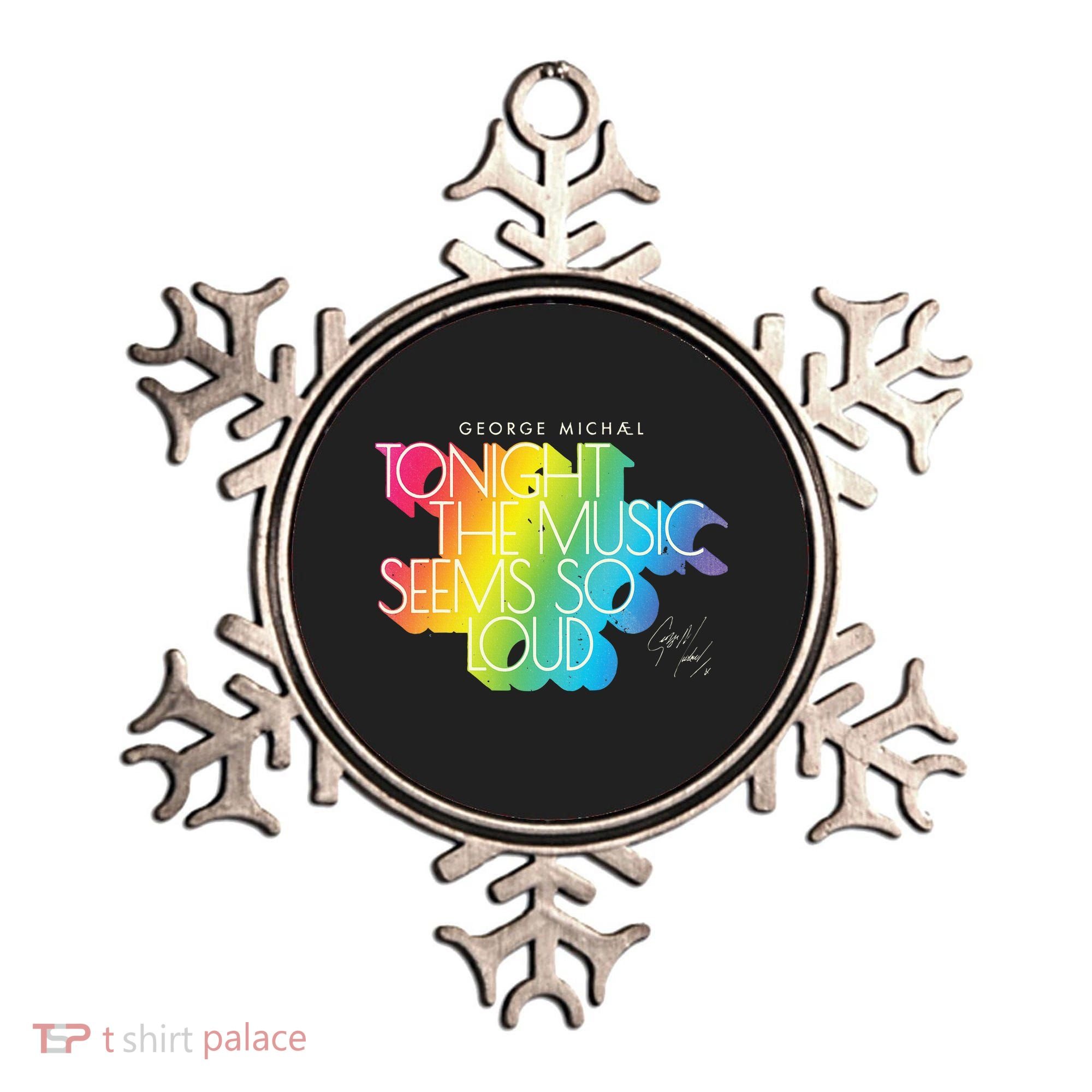 George Michael Tonight The Music Retro Rainbow Ornament