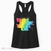 George Michael Tonight The Music Retro Rainbow Women's Tank Top thumb 0