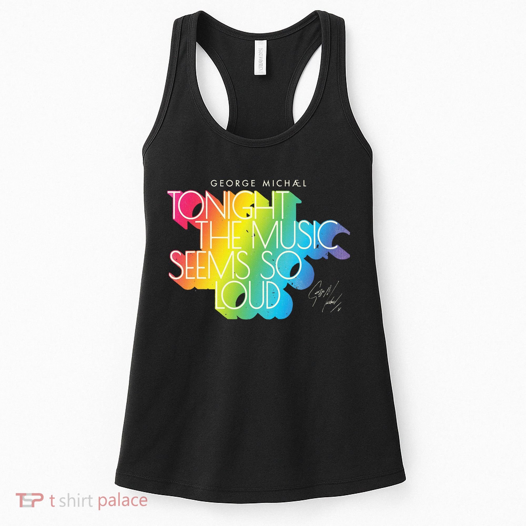 George Michael Tonight The Music Retro Rainbow Women's Tank Top
