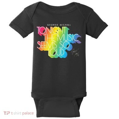 George Michael Tonight The Music Retro Rainbow Baby Bodysuit
