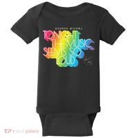 George Michael Tonight The Music Retro Rainbow Baby Bodysuit thumb 0