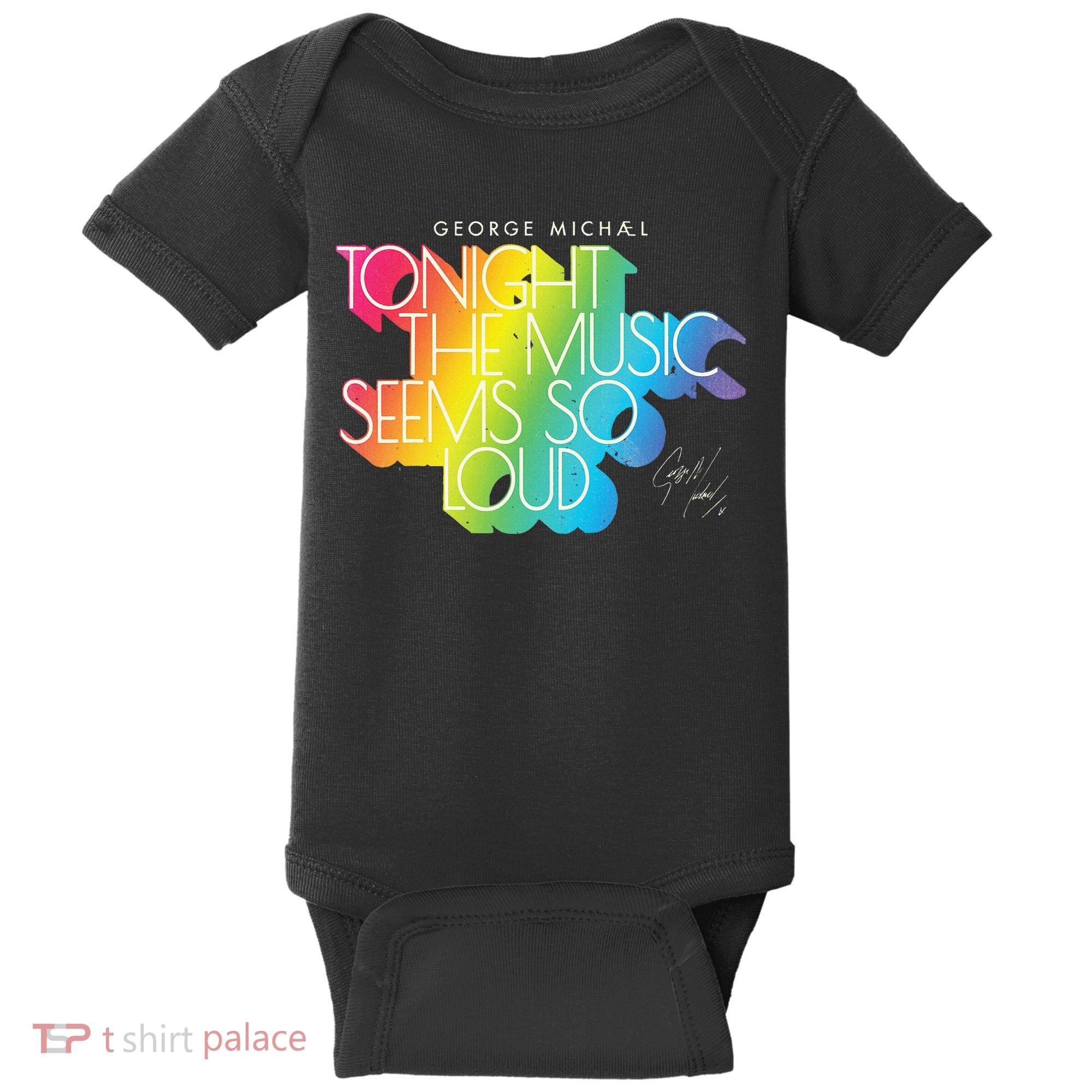 George Michael Tonight The Music Retro Rainbow Baby Bodysuit