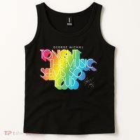 George Michael Tonight The Music Retro Rainbow Tank Top thumb 2