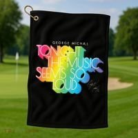 George Michael Tonight The Music Retro Rainbow Golf Towel thumb 1