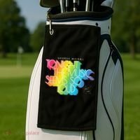George Michael Tonight The Music Retro Rainbow Golf Towel thumb 2