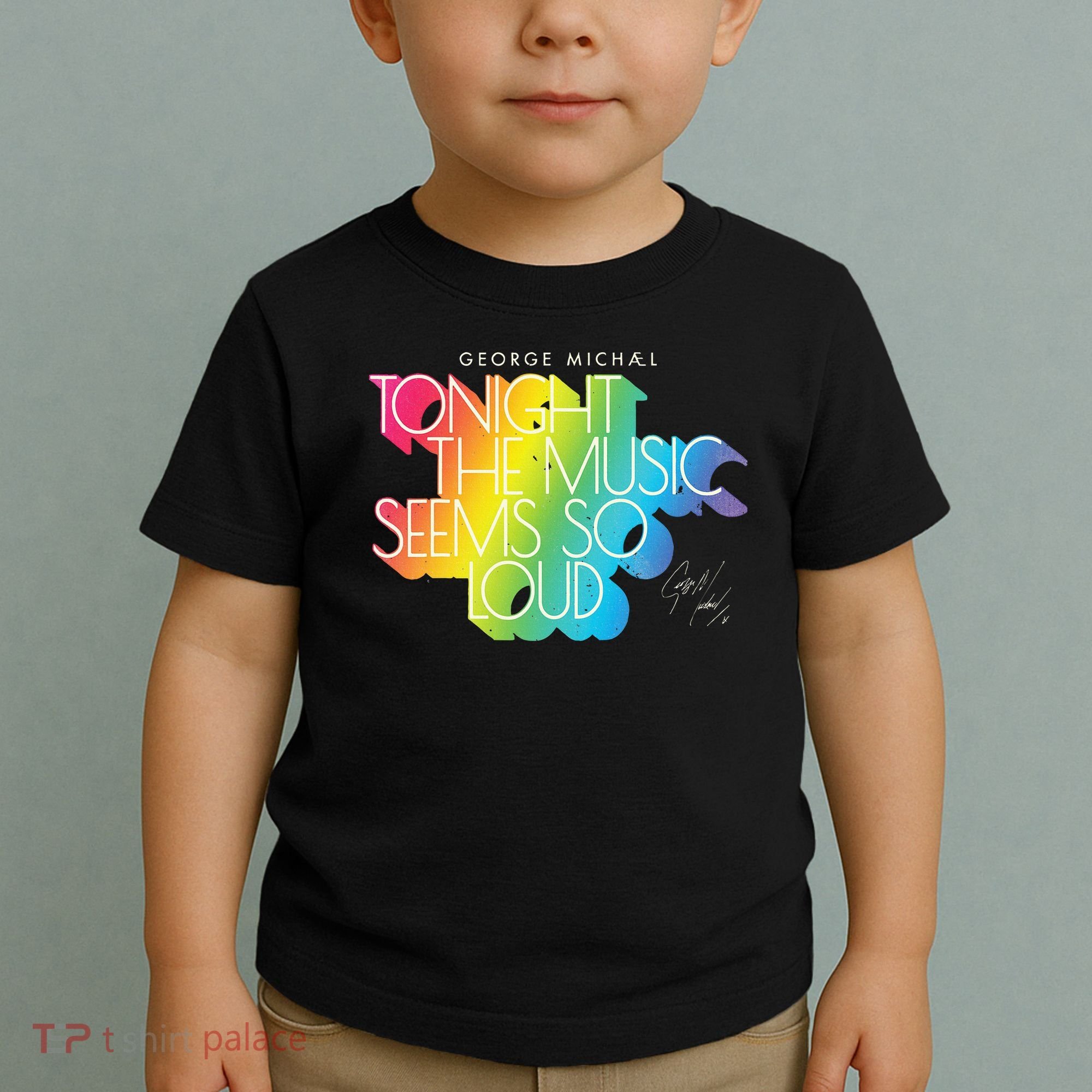 George Michael Tonight The Music Retro Rainbow Toddler T-Shirt