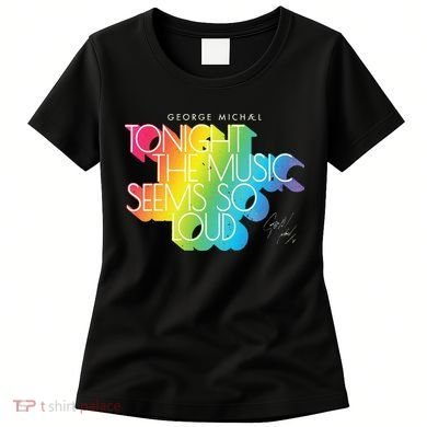George Michael Tonight The Music Retro Rainbow Women's T-Shirt