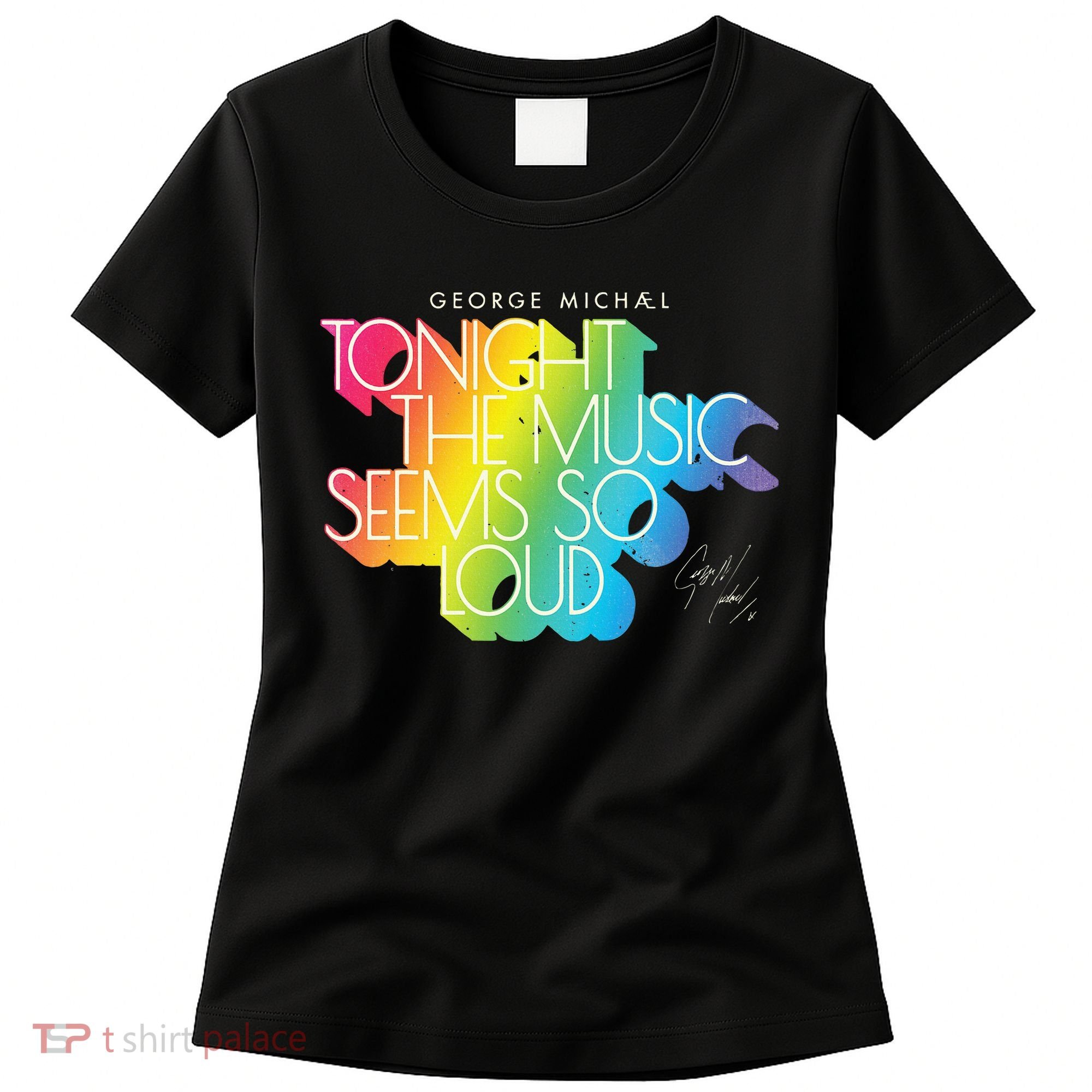 George Michael Tonight The Music Retro Rainbow Women's T-Shirt