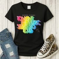 George Michael Tonight The Music Retro Rainbow Women's T-Shirt thumb 3