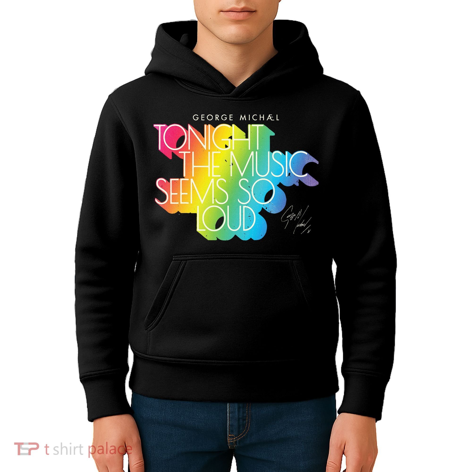 George Michael Tonight The Music Retro Rainbow Kids Hoodie
