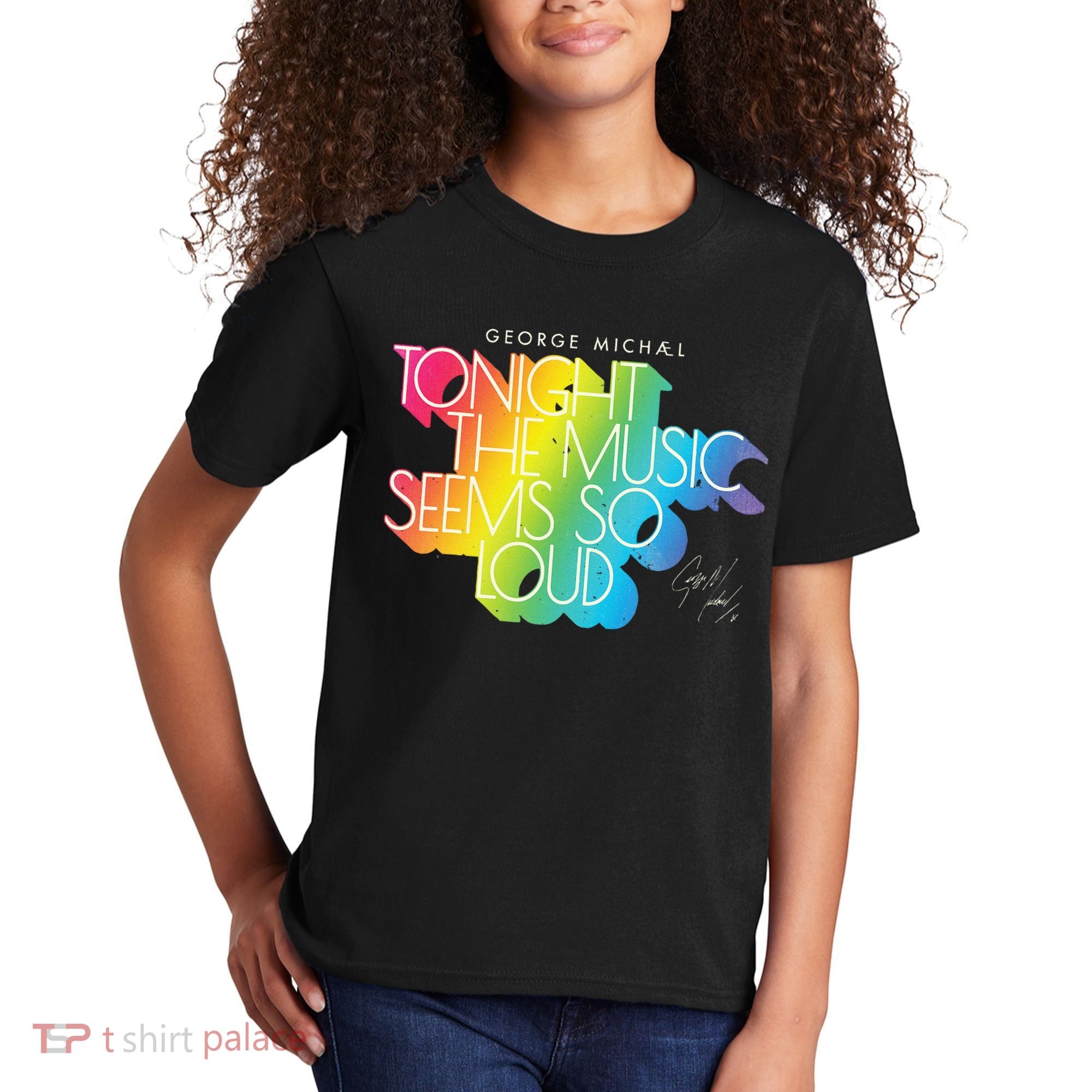 George Michael Tonight The Music Retro Rainbow Kids T-Shirt