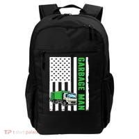 Garbage Man US Flag Garbage Truck Backpack thumb 0