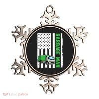 Garbage Man US Flag Garbage Truck Ornament thumb 0
