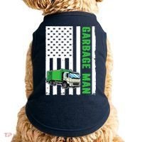 Garbage Man US Flag Garbage Truck Doggie Tank thumb 0