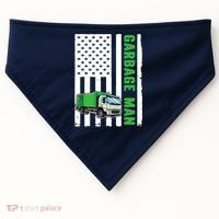 Garbage Man US Flag Garbage Truck USA-Made Doggie Bandana thumb 0
