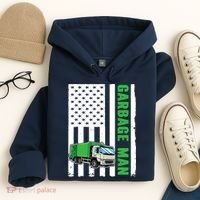 Garbage Man US Flag Garbage Truck Hoodie thumb 4