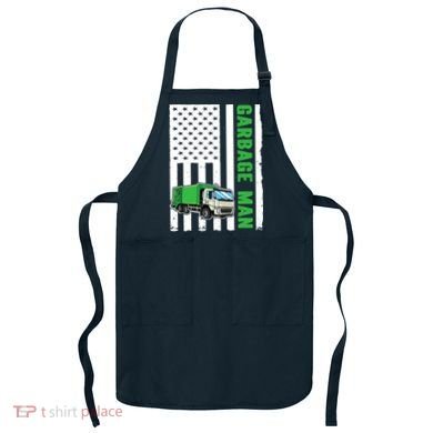Garbage Man US Flag Garbage Truck Apron