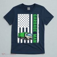 Garbage Man US Flag Garbage Truck T-Shirt thumb 5