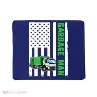 Garbage Man US Flag Garbage Truck Mousepad thumb 0