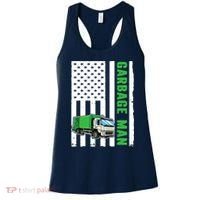 Garbage Man US Flag Garbage Truck Women's Tank Top thumb 0