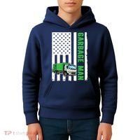 Garbage Man US Flag Garbage Truck Kids Hoodie thumb 4
