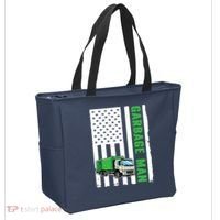 Garbage Man US Flag Garbage Truck Tote Bag thumb 2