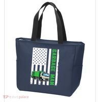 Garbage Man US Flag Garbage Truck Tote Bag thumb 3
