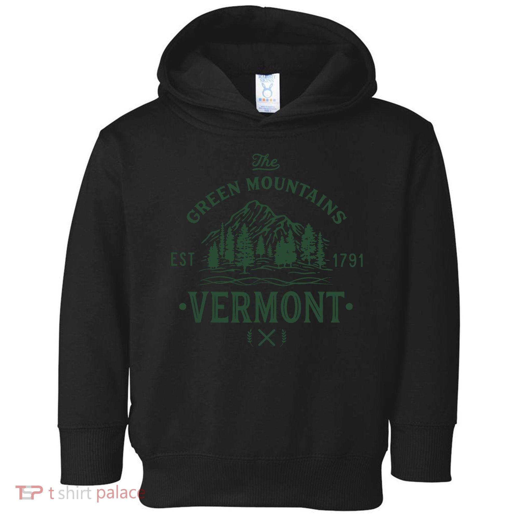 Green Mountains Vermont Vacation Toddler Hoodie