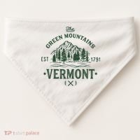 Green Mountains Vermont Vacation USA-Made Doggie Bandana thumb 0