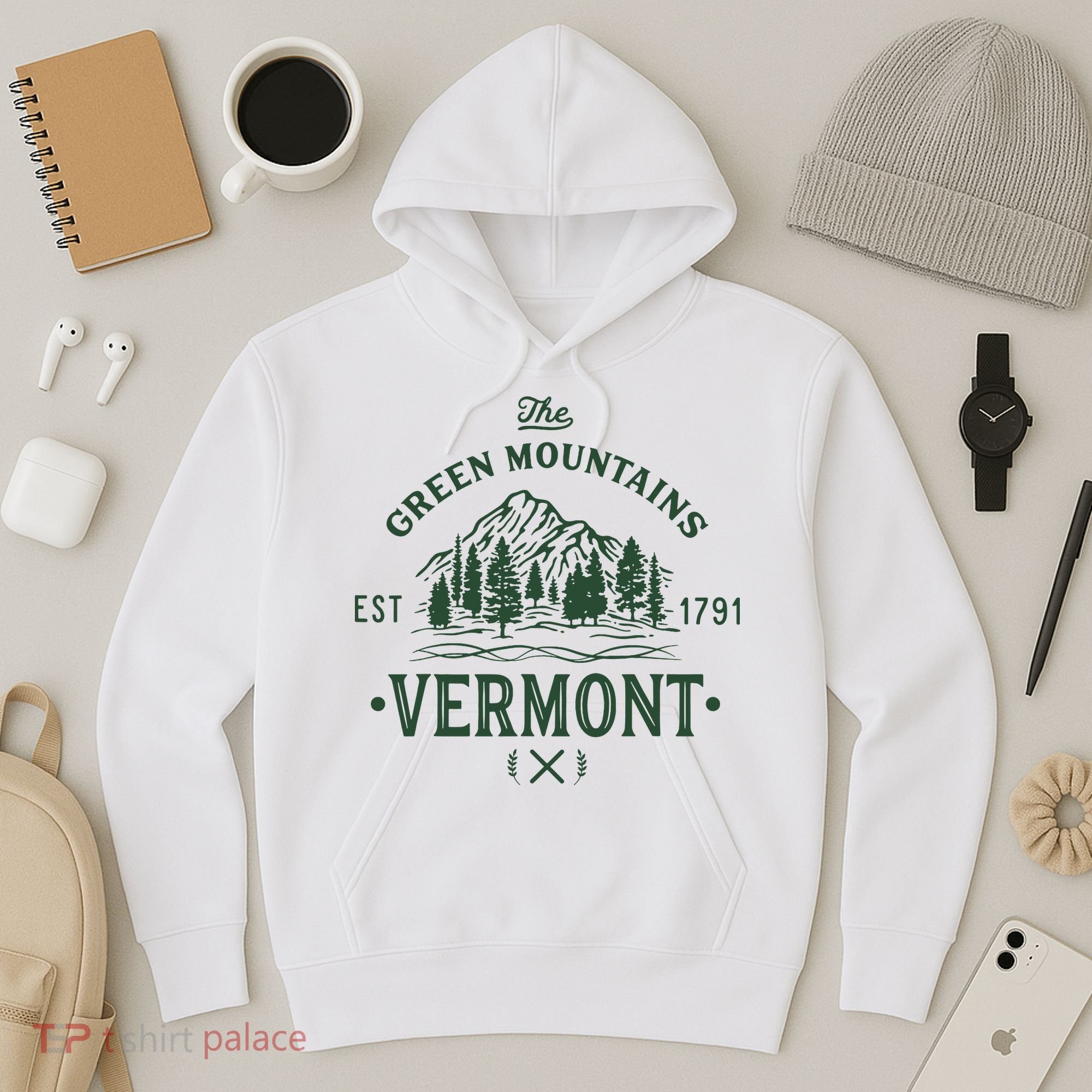 Green Mountains Vermont Vacation Hoodie
