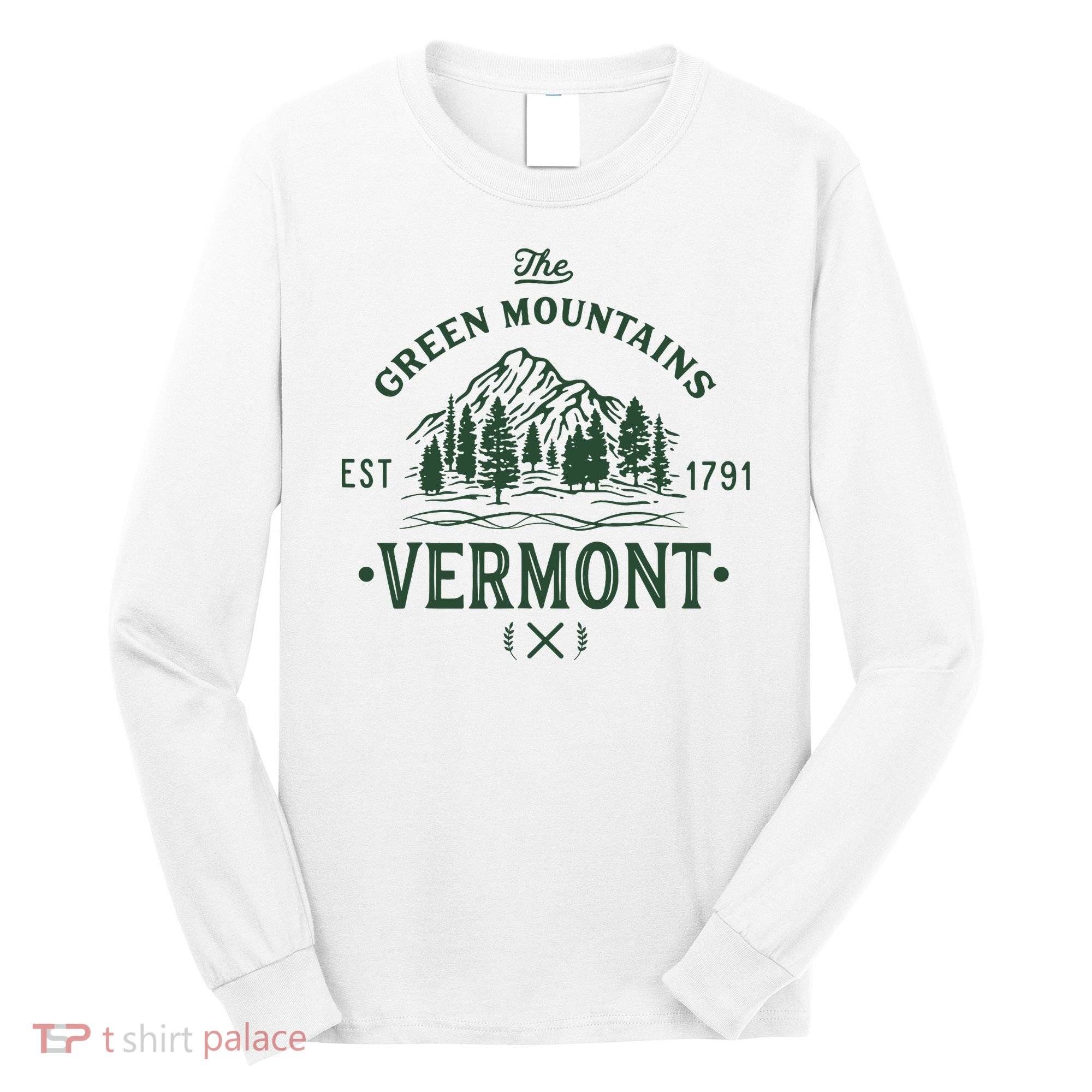 Green Mountains Vermont Vacation Long Sleeve Shirt