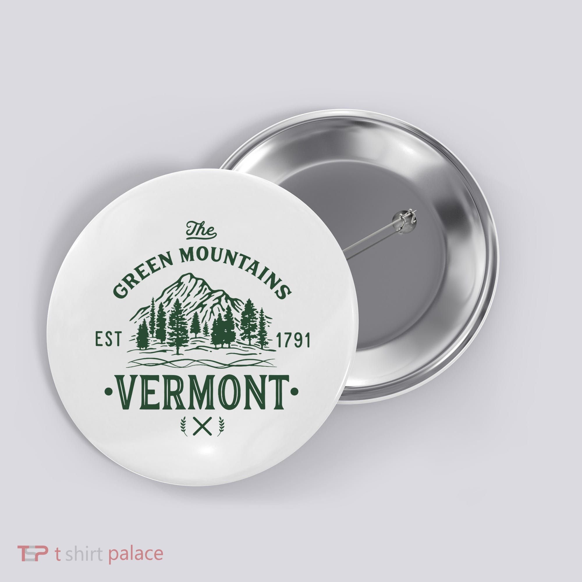 Green Mountains Vermont Vacation Button