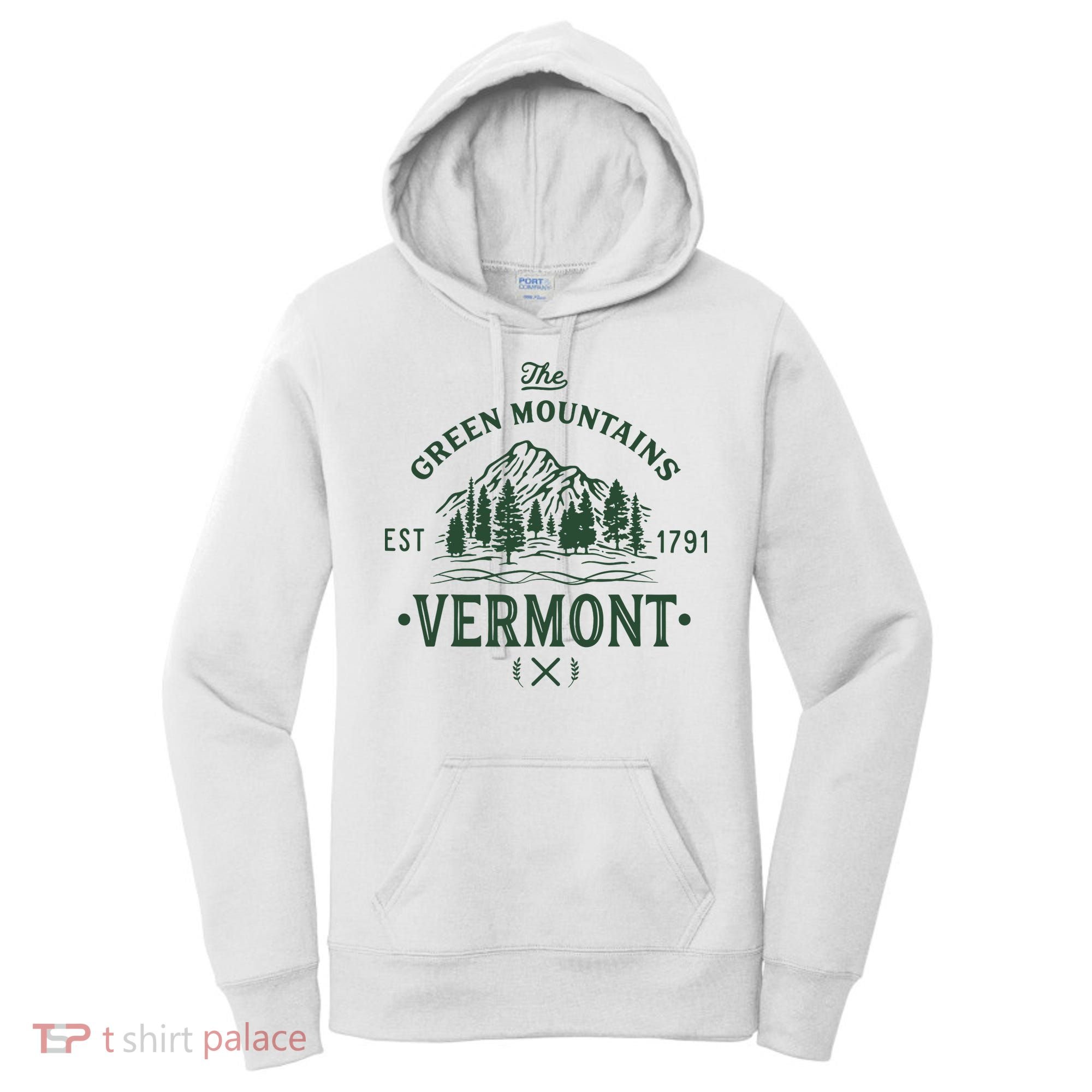 Green Mountains Vermont Vacation Women's Hoodie