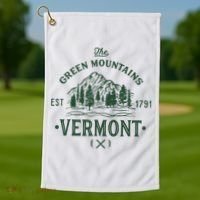 Green Mountains Vermont Vacation Golf Towel thumb 1
