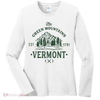 Green Mountains Vermont Vacation Women's Long Sleeve Shirt