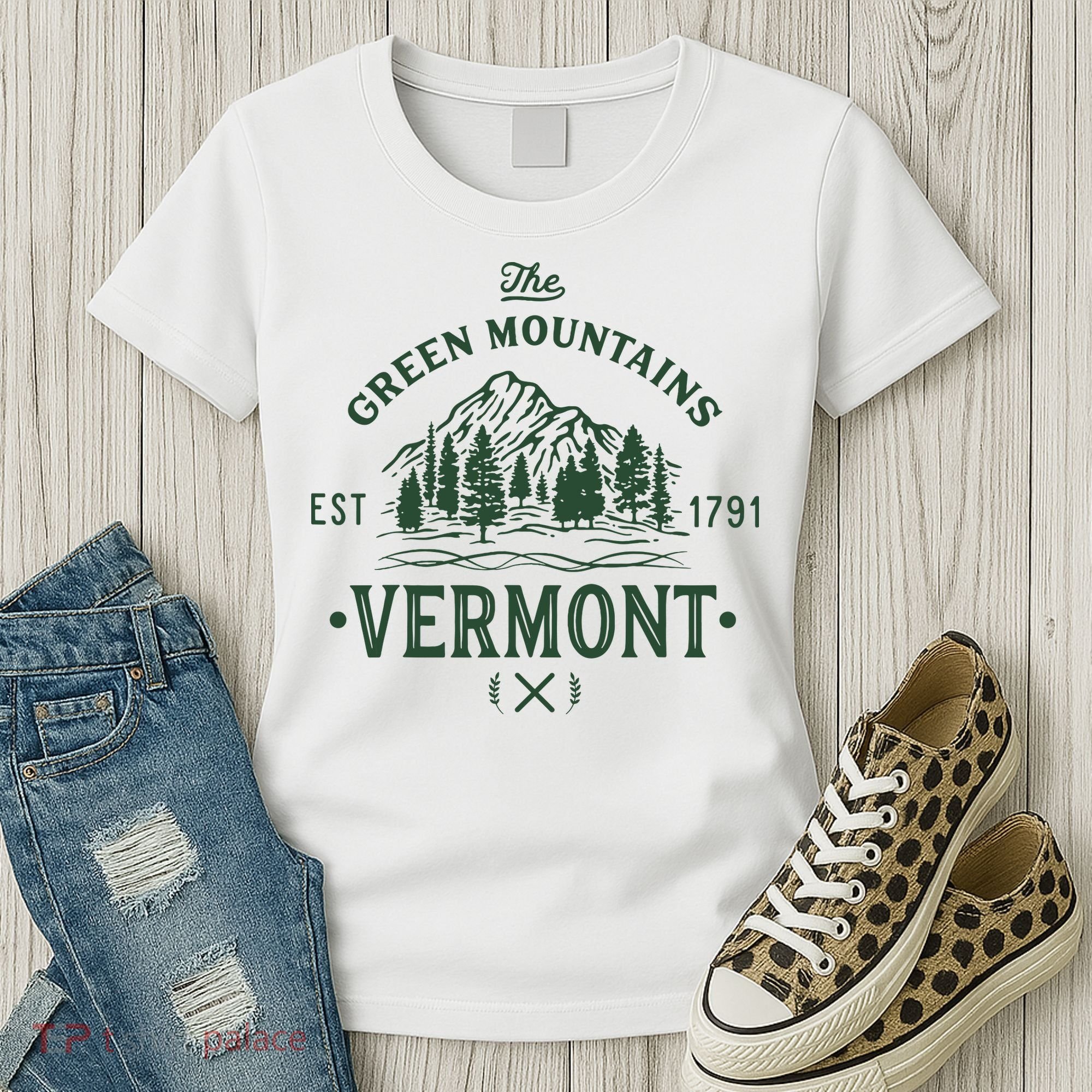Green Mountains Vermont Vacation Women's T-Shirt