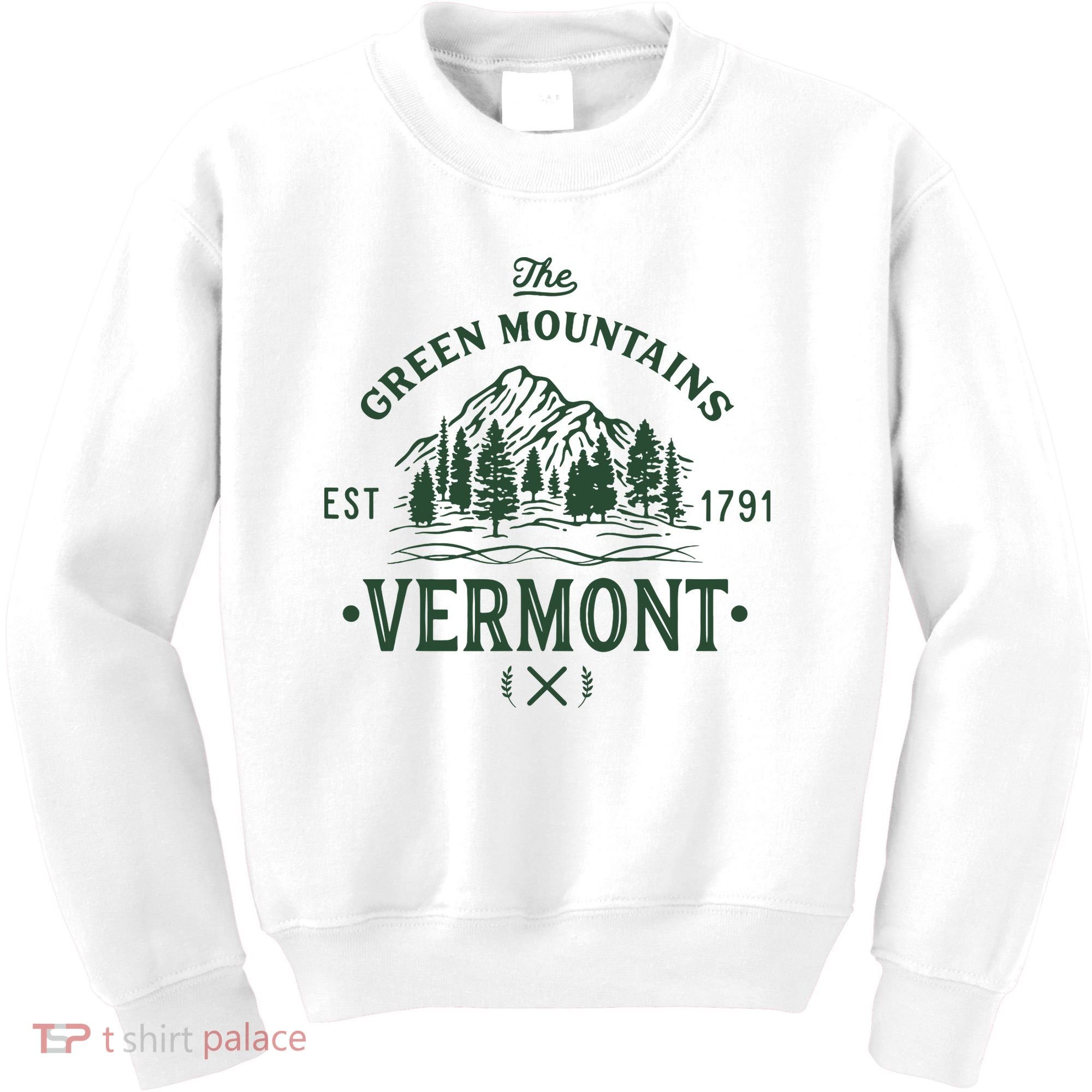 Green Mountains Vermont Vacation Kids Sweatshirt
