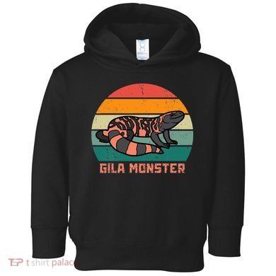Gila Monster Vintage Sunset Gila Monster Toddler Hoodie