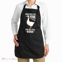 Goose Mess With The Honk You Get The Bonk Apron thumb 2