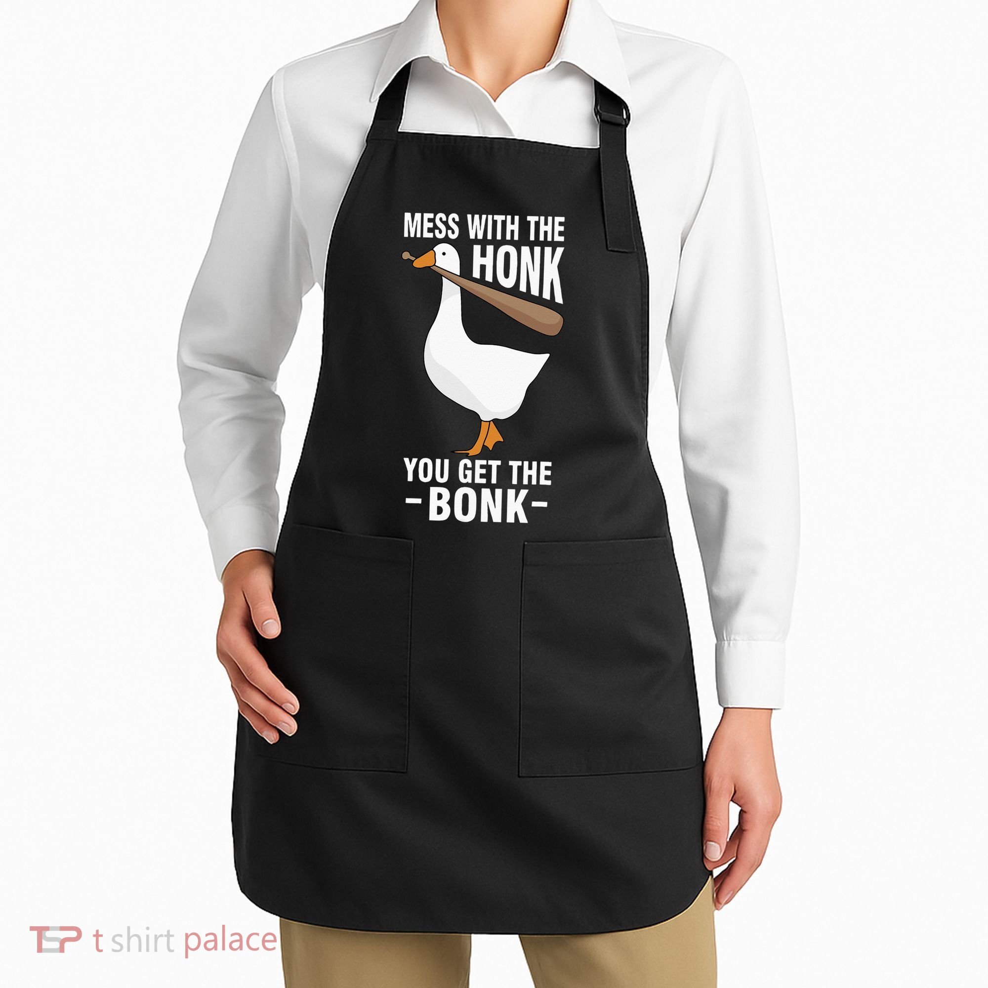 Goose Mess With The Honk You Get The Bonk Apron