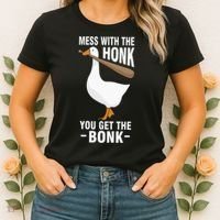 Goose Mess With The Honk You Get The Bonk Women's T-Shirt thumb 2