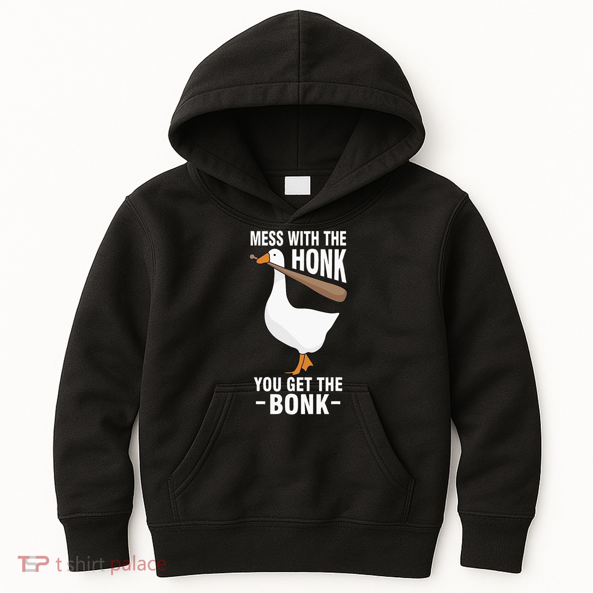 Goose Mess With The Honk You Get The Bonk Kids Hoodie