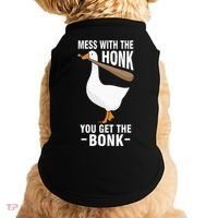 Goose Mess With The Honk You Get The Bonk Doggie Tank thumb 0