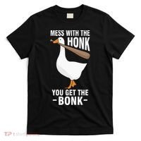 Goose Mess With The Honk You Get The Bonk T-Shirt thumb 0