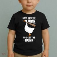 Goose Mess With The Honk You Get The Bonk Toddler T-Shirt thumb 2