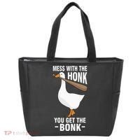 Goose Mess With The Honk You Get The Bonk Tote Bag thumb 0